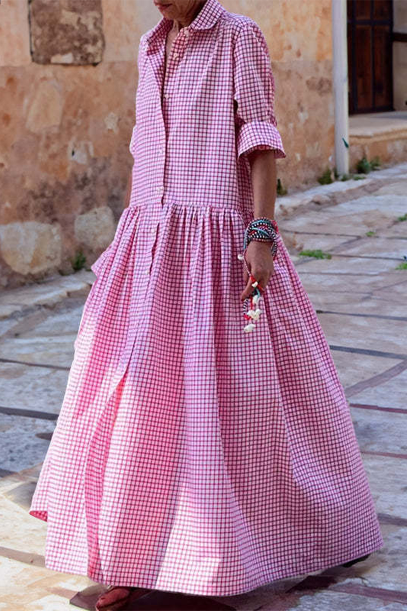 EP | Robe maxi à carreaux vichy