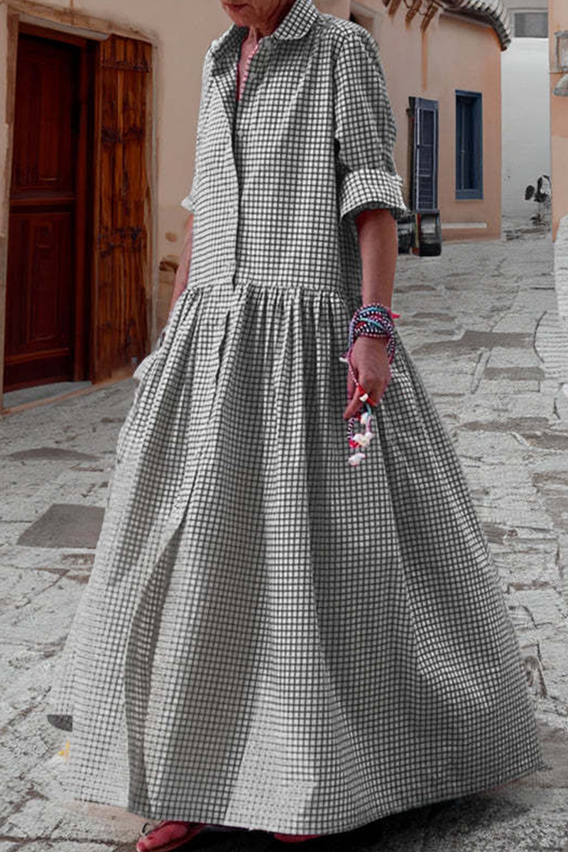 EP | Robe maxi à carreaux vichy