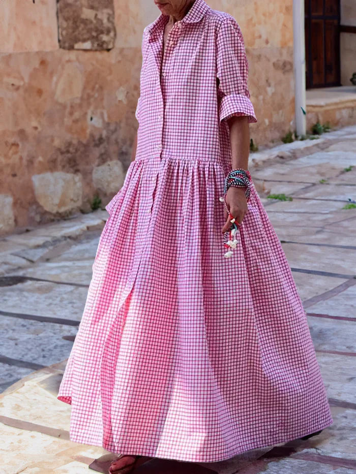 EP | Robe patchwork manches longues pour femme