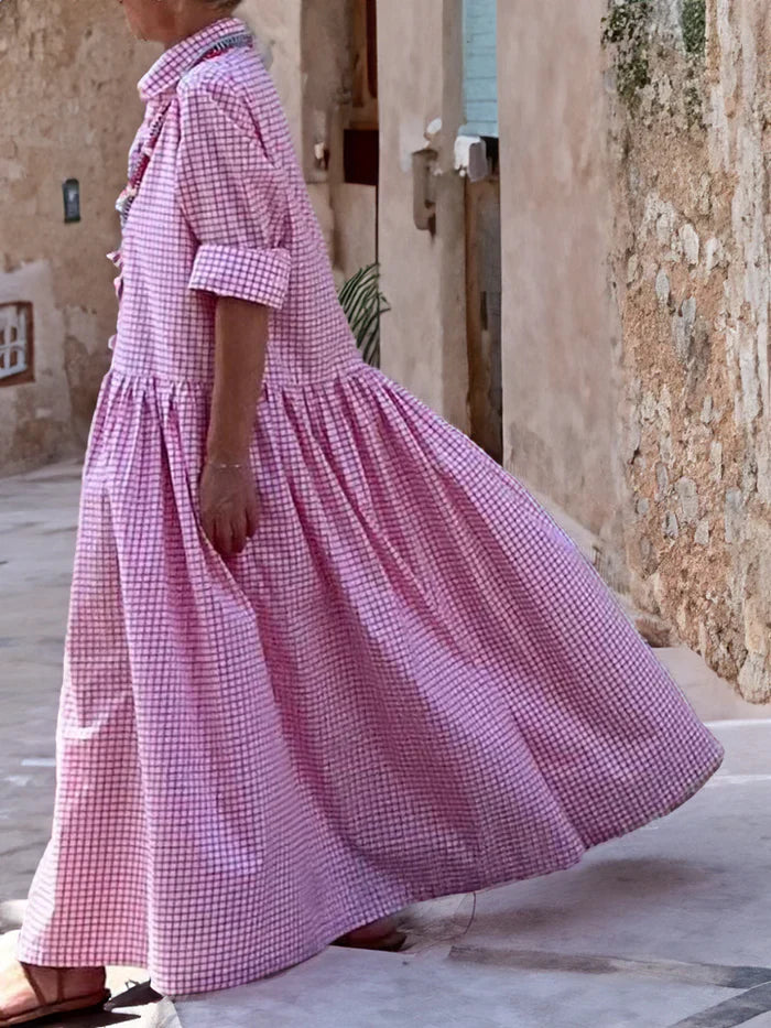 EP | Robe patchwork manches longues pour femme