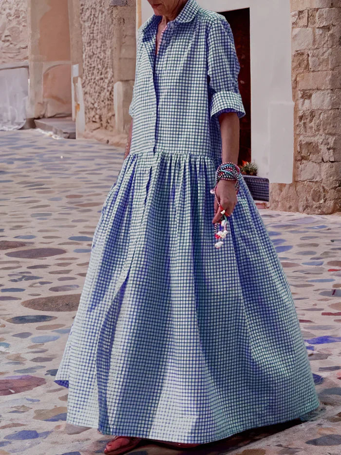 EP | Robe patchwork manches longues pour femme