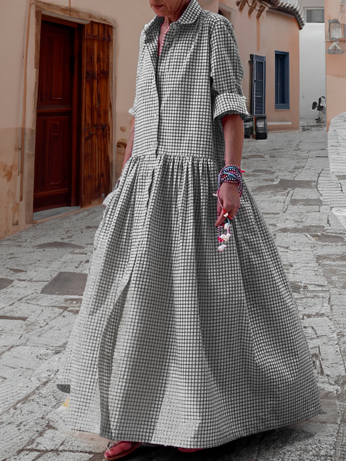 EP | Robe patchwork manches longues pour femme