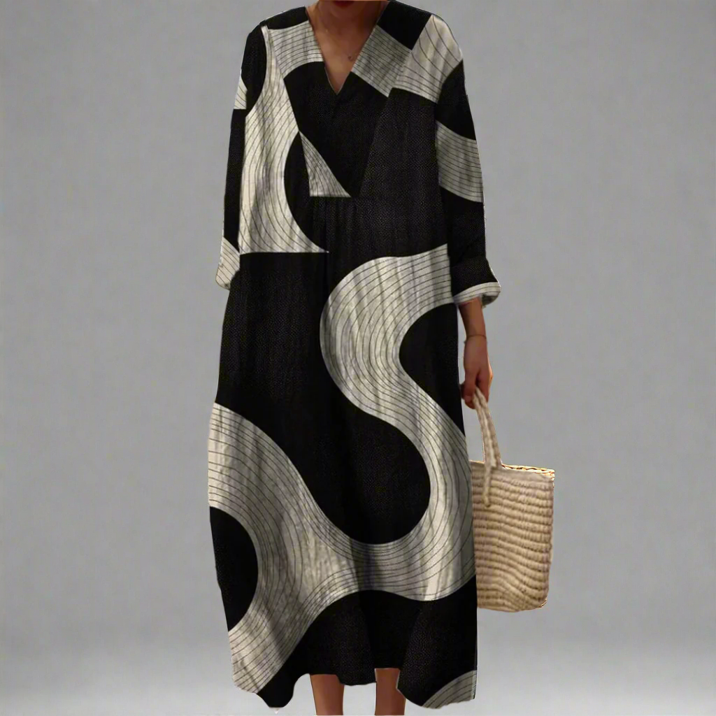 EP | Robe maxi fluide abstraite
