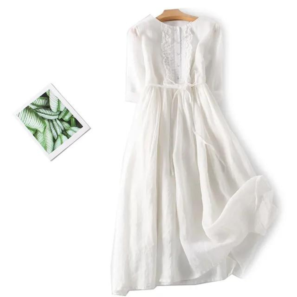 EP | Robe rétro en coton et lin