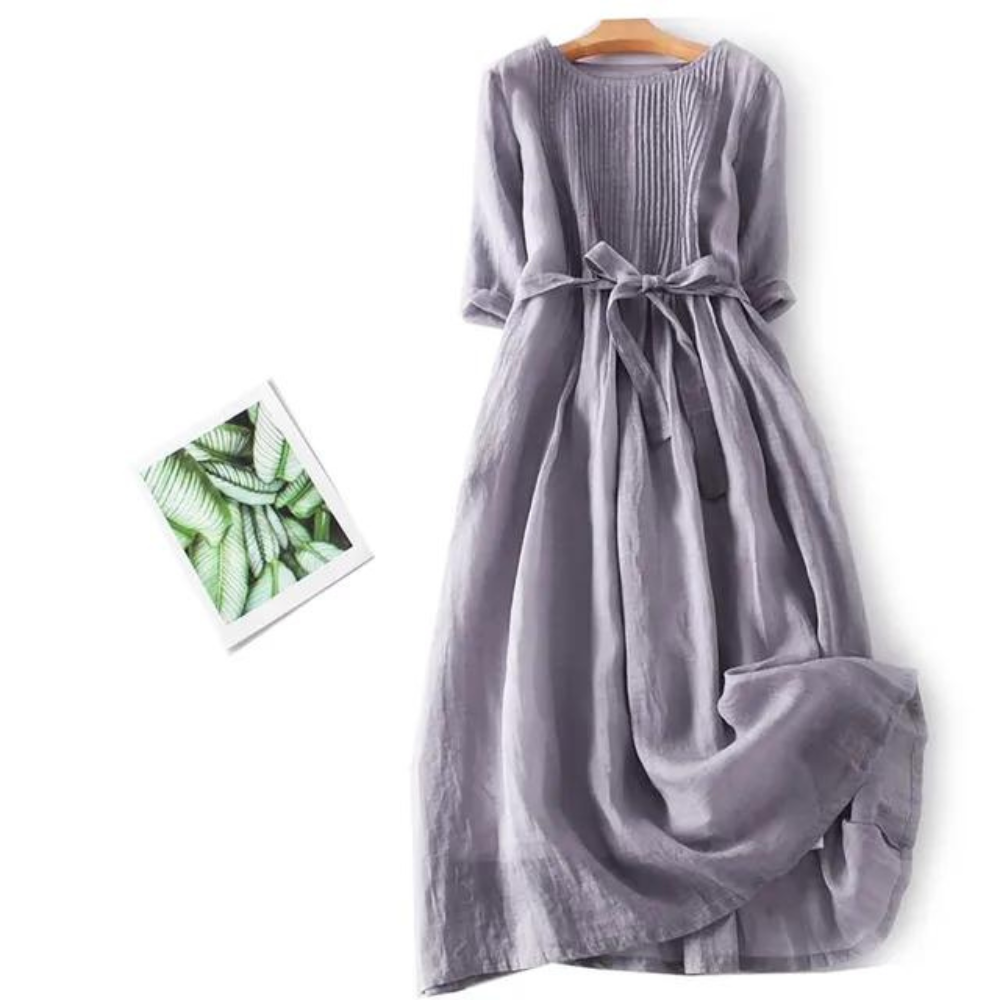 EP | Robe rétro en coton et lin