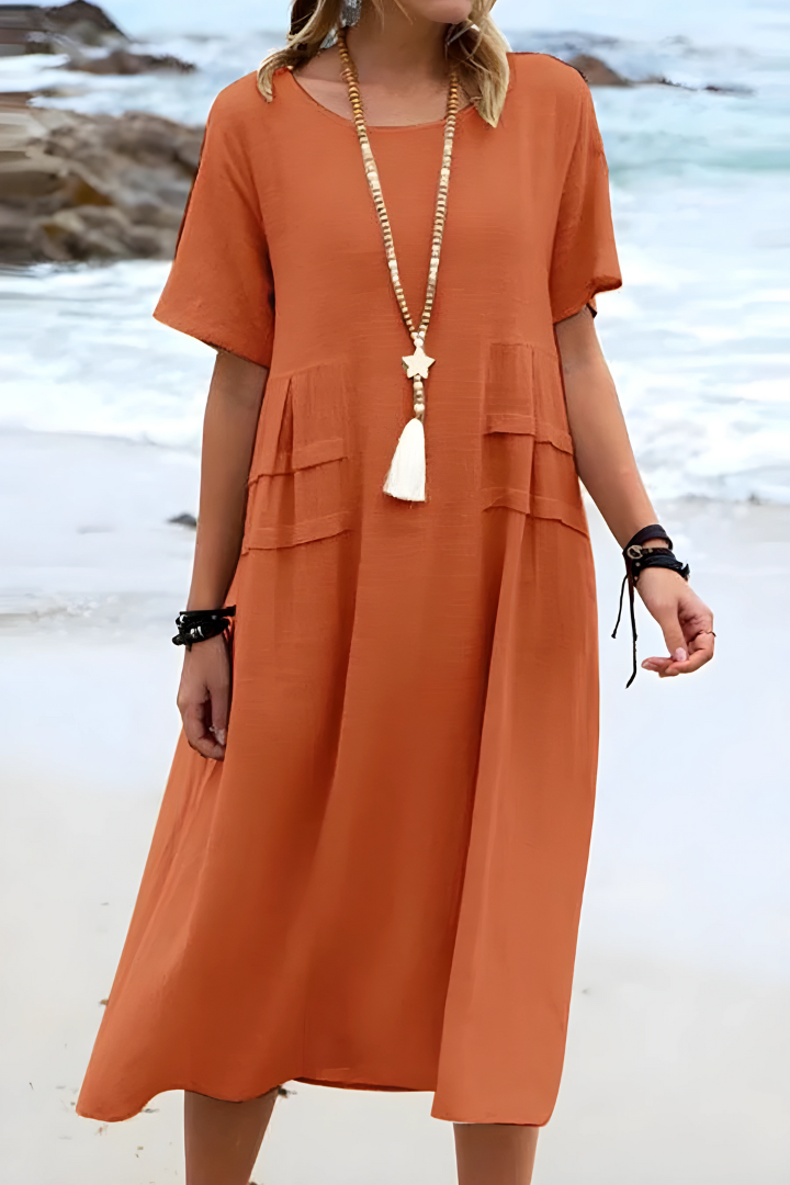 EP | Robe décontractée à col rond Pour Femme | Midi