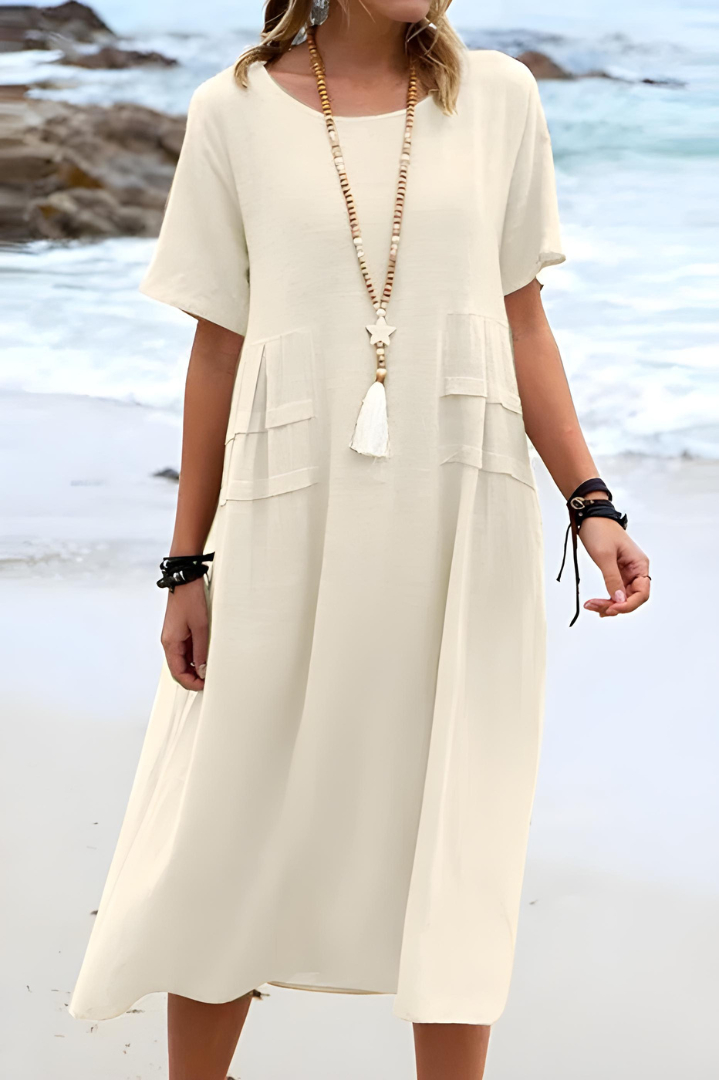 EP | Robe décontractée à col rond Pour Femme | Midi