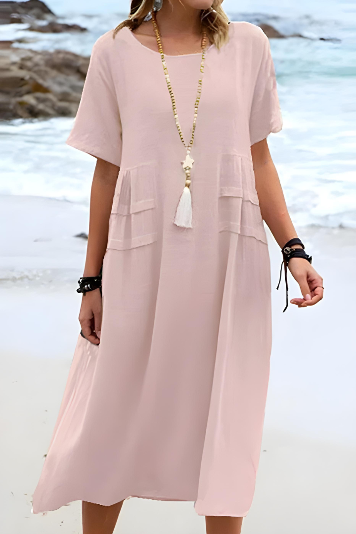 EP | Robe décontractée à col rond Pour Femme | Midi