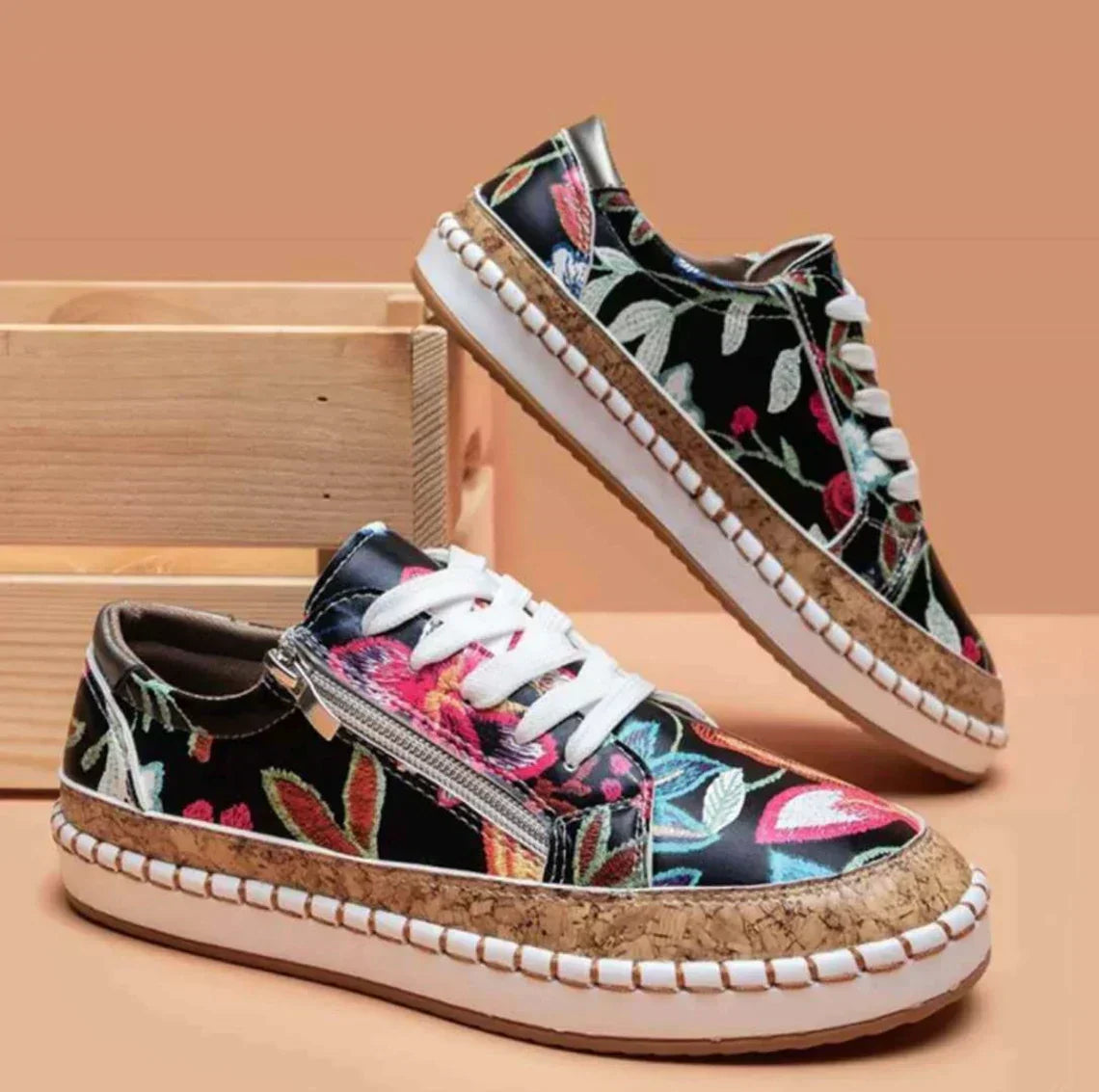 ND | Baskets espadrilles avec imprimé fleuri
