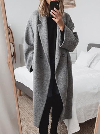ND | Manteau long en laine mélangée grande taille