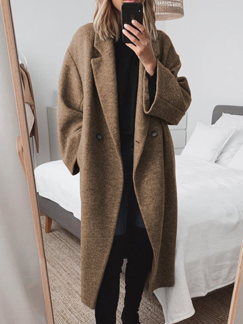 ND | Manteau long en laine mélangée grande taille