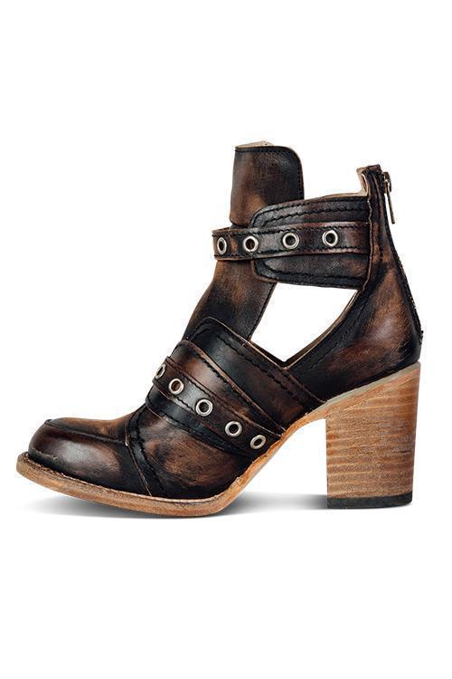 ND | Bottines rustiques à talons bloc