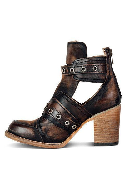 ND | Bottines rustiques à talons bloc