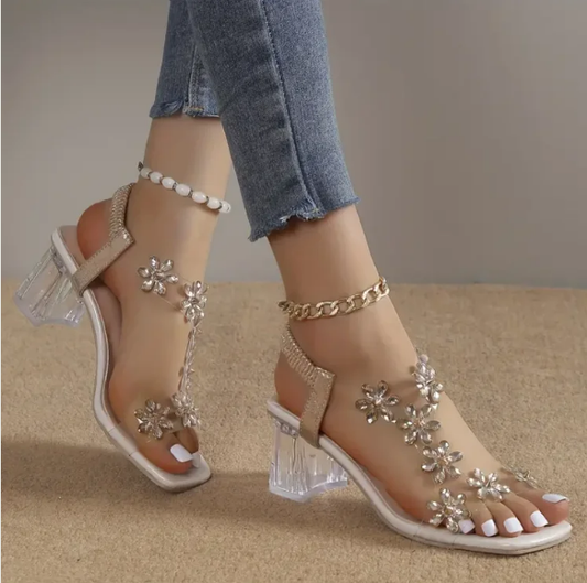 EP | talons floraux en strass