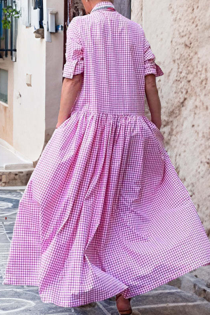 EP | Robe maxi à carreaux vichy