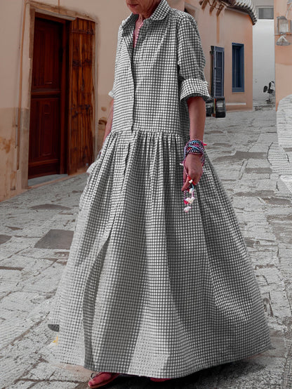 EP | Robe patchwork manches longues pour femme