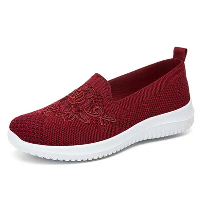 EP | Day 49% OFF-Women's Knitted Broderie Casual Walking Sneakers
