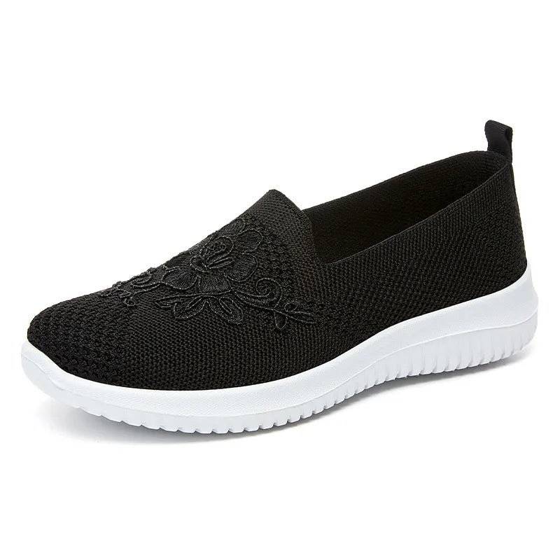 EP | Day 49% OFF-Women's Knitted Broderie Casual Walking Sneakers