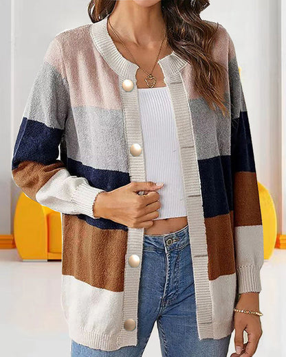 EP | Cardigan bloc de couleur pour femmes