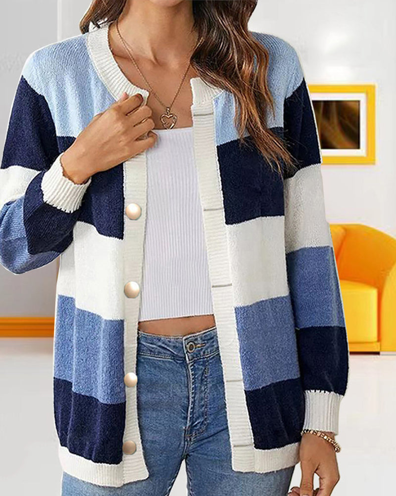 EP | Cardigan bloc de couleur pour femmes