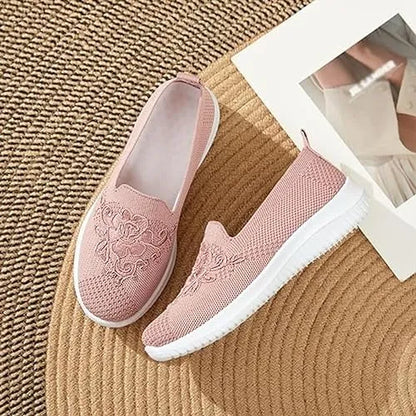 EP | Day 49% OFF-Women's Knitted Broderie Casual Walking Sneakers