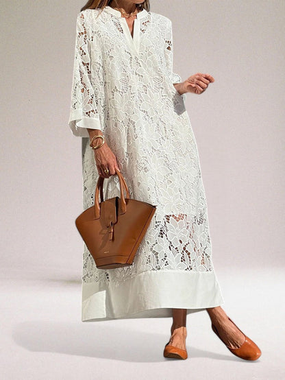 EP | Robe longue raffinée aux finitions ajourées dans un style sophistiqué