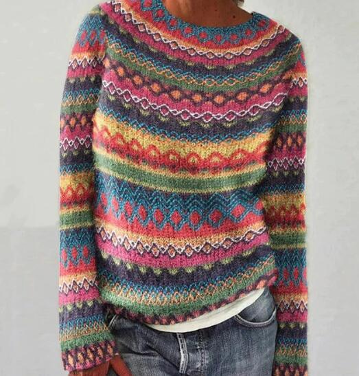 ND | Pull-over en tricot avec motif vintage