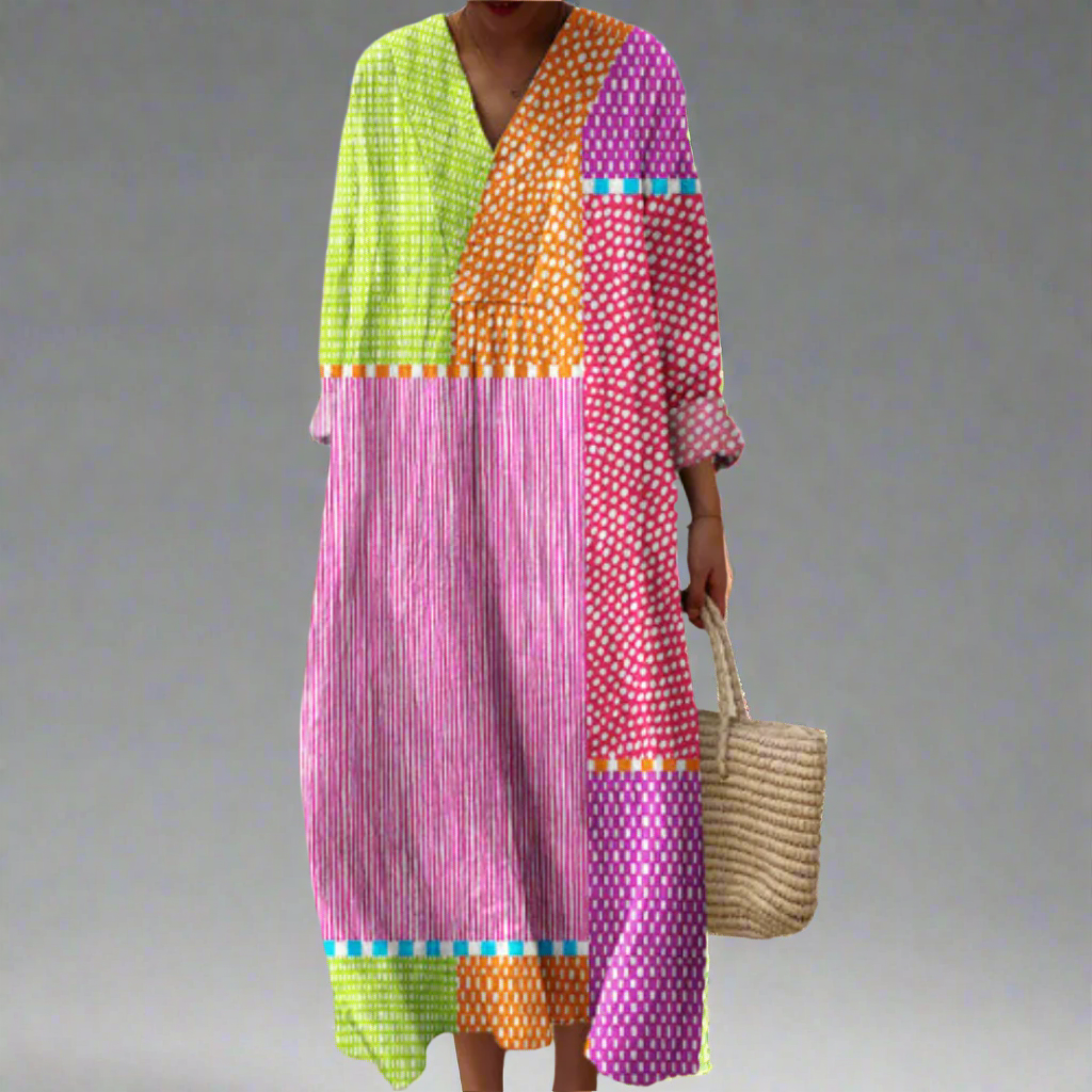 EP | Patchwork Polka Maxi Robe