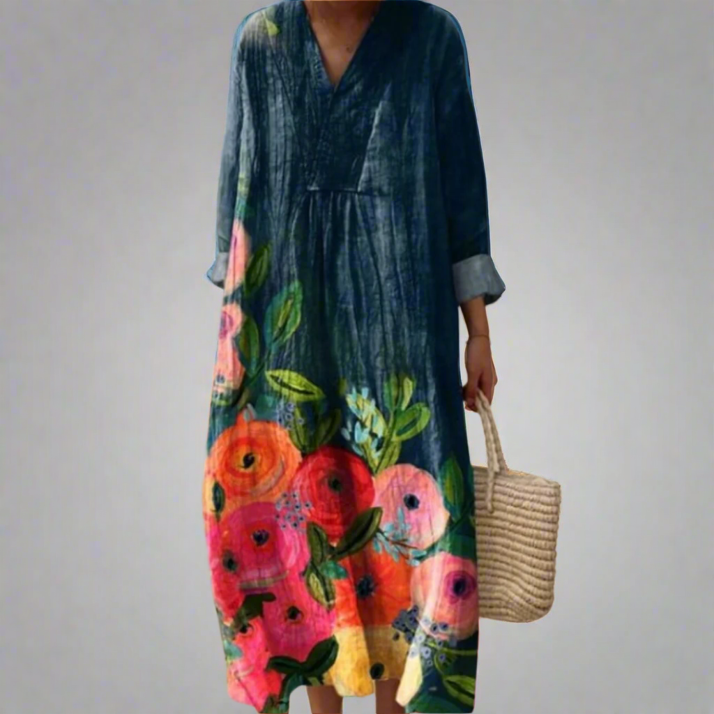 EP | Maxi-robe aquarellée à fleurs