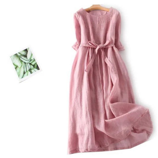 EP | Robe rétro en coton et lin