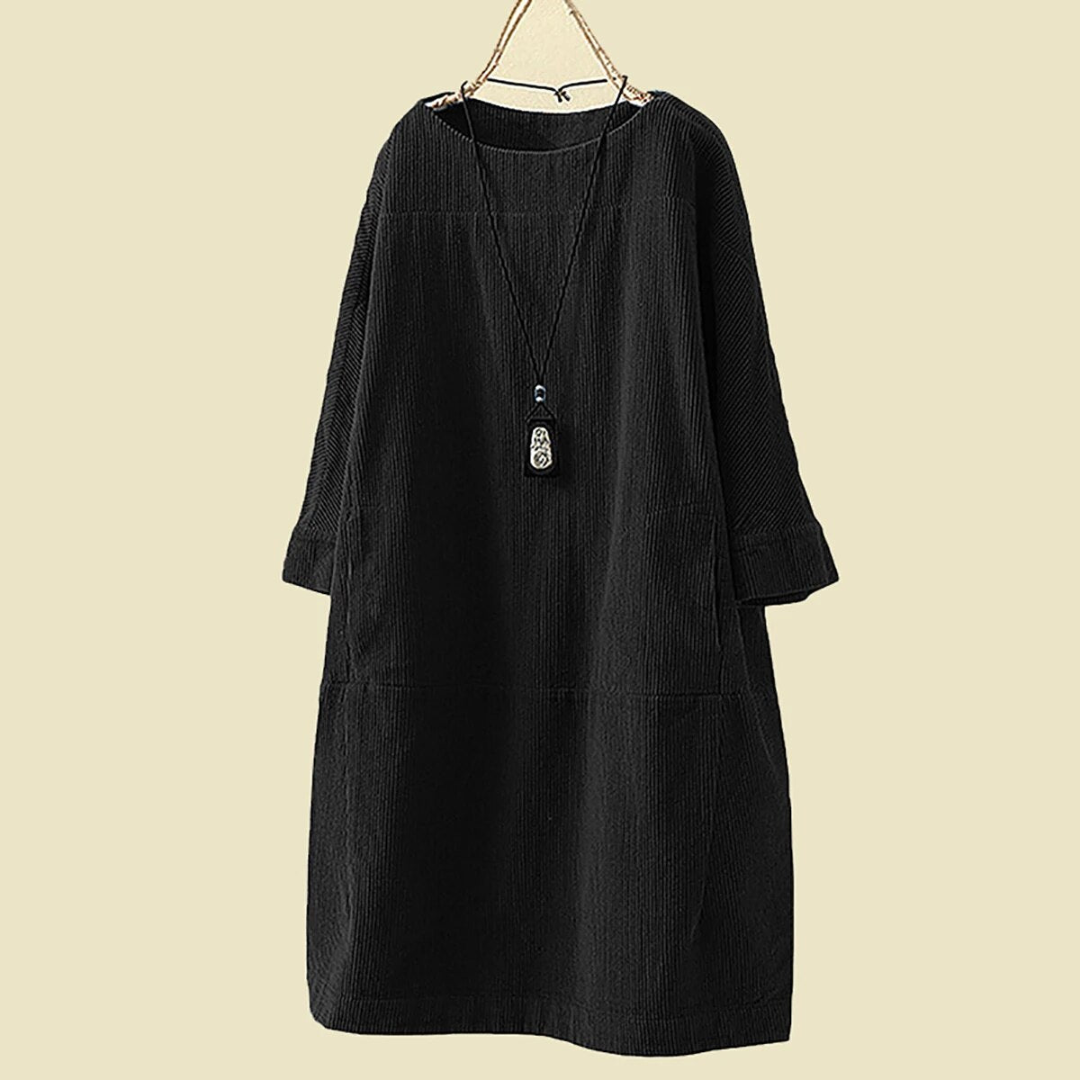 EP | Coupe décontractée - Longueur au genou - Manches 3/4 Style minimaliste