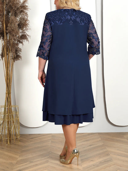 EP | Robe de banquet avec des éléments stylés en grande taille pour un look raffiné et élégant