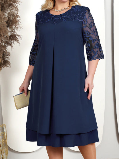 EP | Robe de banquet avec des éléments stylés en grande taille pour un look raffiné et élégant