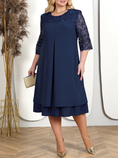 EP | Robe de banquet avec des éléments stylés en grande taille pour un look raffiné et élégant