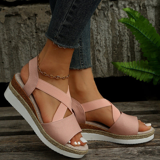 EP | sandales à talons croisés Plateau Gladiateur