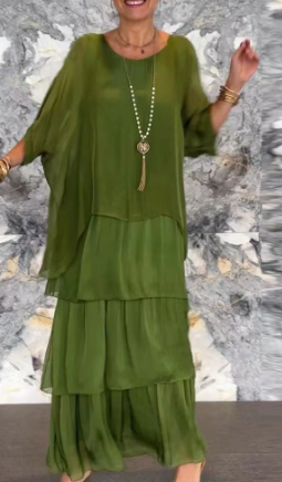 EP | Robe longue élégante avec décolleté en V