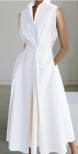 EP | Maxi robe unie sans manches rose