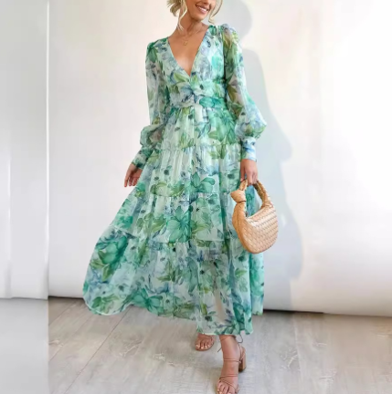 EP | Maxi robe avec col en V