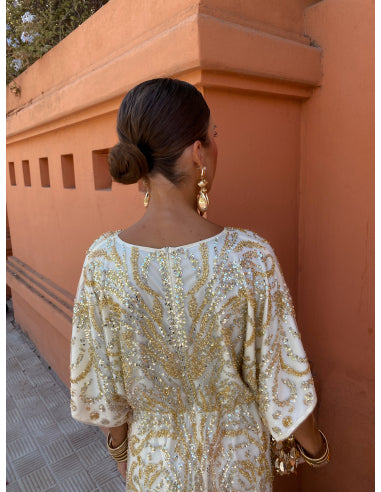 EP | Robe longue moderne et élégante à manches larges pour un look raffiné